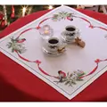 Image of Anchor Rose and Bullfinch Tablecloth Christmas Cross Stitch Kit
