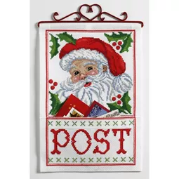 Anchor Santa Post Christmas Cross Stitch Kit
