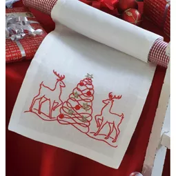 Anchor Reindeer and Tree Runner Embroidery Kit