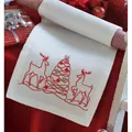 Image of Anchor Reindeer and Tree Runner Embroidery Kit