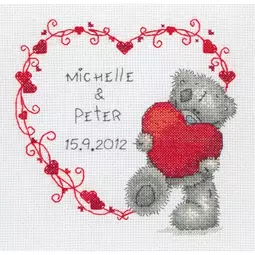 Anchor Celebration Heart Wedding Sampler Cross Stitch Kit