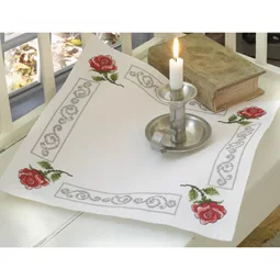 Anchor Rose and Scroll Tablecloth Cross Stitch Kit