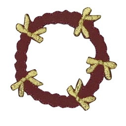 DMC Red and Gold Wreath