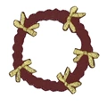 Image of DMC Red and Gold Wreath