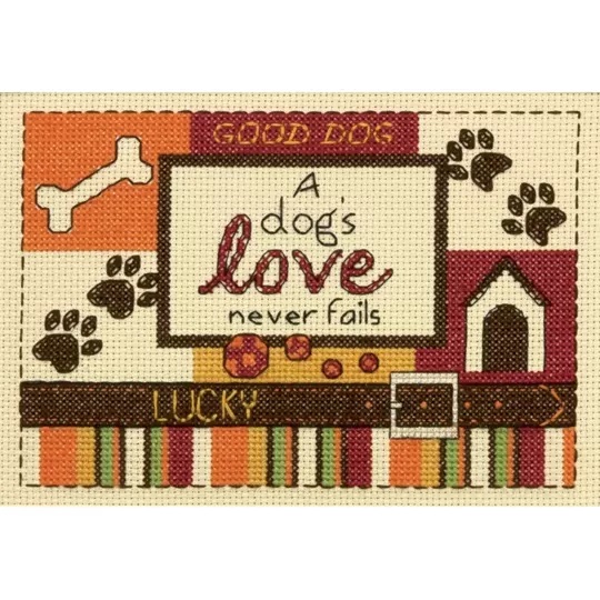 Image 1 of Dimensions A Dog's Love Cross Stitch Kit