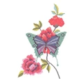 Image of Heather Anne Designs Chinese Butterfly Cross Stitch Kit