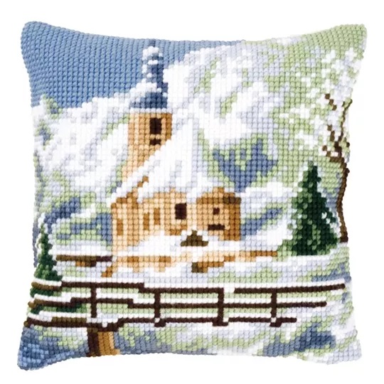 Image 1 of Vervaco Alpine Church Christmas Cross Stitch Kit