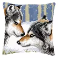 Image of Vervaco Wolves Cushion Cross Stitch Kit
