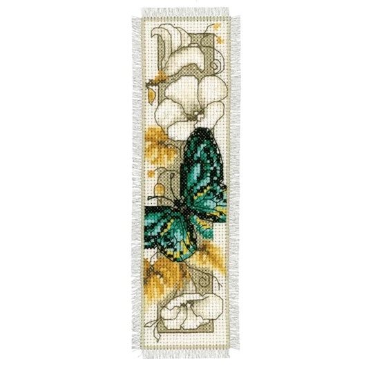Image 1 of Vervaco Butterfly 1 Bookmark Cross Stitch Kit