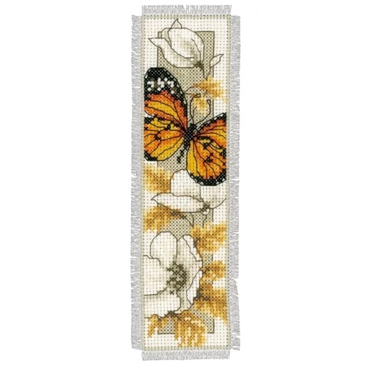Image 1 of Vervaco Butterfly 2 Bookmark Cross Stitch Kit