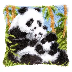 Vervaco Panda Latch Hook Cushion Kit