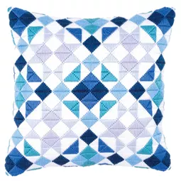Vervaco Triangles Cushion Long Stitch Kit