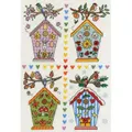 Image of Bothy Threads Four Bird Boxes Cross Stitch Kit