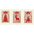 Image of Vervaco Rustic Christmas Set Christmas Card Making Cross Stitch Kit