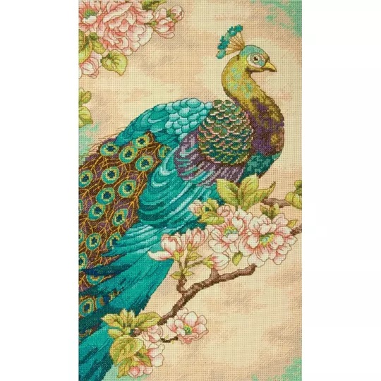 Image 1 of Dimensions Indian Peacock Cross Stitch Kit