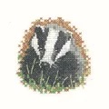 Image of Heritage Badger - Aida Cross Stitch Kit