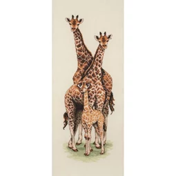 Anchor Giraffe Family Cross Stitch Kit