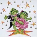Image of Design Works Crafts Dancing Frogs Cross Stitch Kit