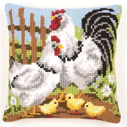 Vervaco Roosters Cushion Cross Stitch Kit