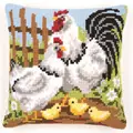 Image of Vervaco Roosters Cushion Cross Stitch Kit