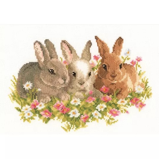 Image 1 of Vervaco We Three Kings - Rabbits Cross Stitch Kit