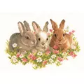 Image of Vervaco We Three Kings - Rabbits Cross Stitch Kit