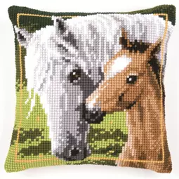 Vervaco Mare and Foal Cushion Cross Stitch Kit