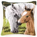 Image of Vervaco Mare and Foal Cushion Cross Stitch Kit
