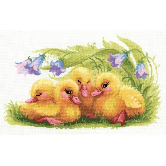 Image 1 of RIOLIS Funny Ducklings Cross Stitch Kit