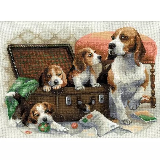 Image 1 of RIOLIS Canine Family Cross Stitch Kit