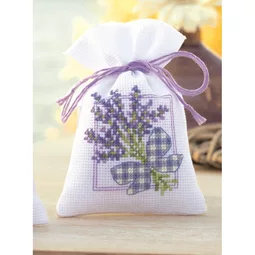 Vervaco Lavender Bow Bag Cross Stitch Kit