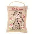 Image of Vervaco Welcome Kitten Cushion Cross Stitch