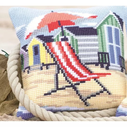Image 1 of Vervaco Beach Chair Cushion Cross Stitch Kit