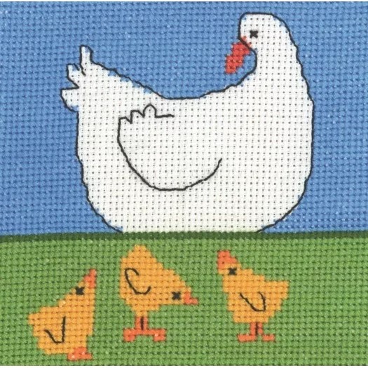 Image 1 of Permin Duck Family Cross Stitch Kit