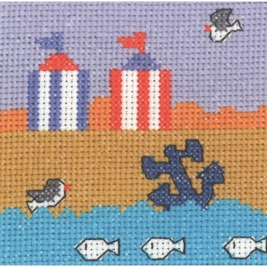 Image 1 of Permin Beach Huts Cross Stitch Kit