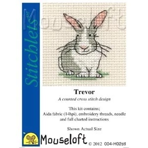 Image 1 of Mouseloft Trevor the Rabbit Cross Stitch Kit