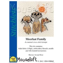 Mouseloft Meerkat Family Cross Stitch Kit