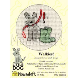 Mouseloft Walkies! Cross Stitch Kit