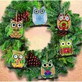 Image of Janlynn Owl Ornaments Christmas Cross Stitch Kit