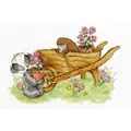 Image of DMC Wheelbarrow Ride Cross Stitch Kit