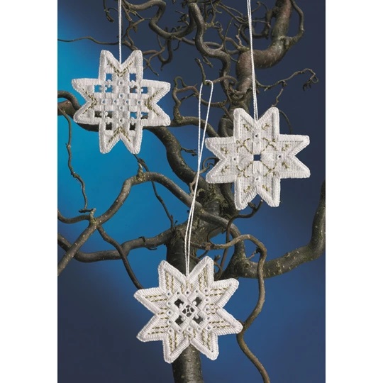 Image 1 of Permin Hardanger Stars 2 Embroidery Kit