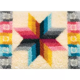 MCG Textiles  Quilted Star Latch Hook Rug Kit