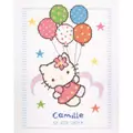 Image of Vervaco Hello Kitty Balloons Birth Record Birth Sampler Cross Stitch