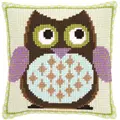 Image of Vervaco Mister Owl Cushion Cross Stitch Kit