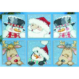Design Works Crafts Funny Friends Ornaments Christmas Cross Stitch Kit