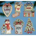 Image of Design Works Crafts Country Christmas Ornaments Cross Stitch Kit