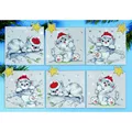 Image of Design Works Crafts Christmas Cats Ornaments Cross Stitch Kit