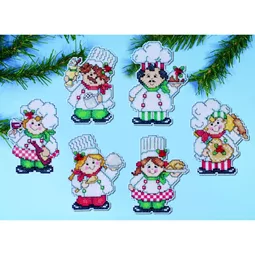 Design Works Crafts Cooking up Christmas Ornaments Cross Stitch Kit