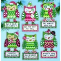 Image of Design Works Crafts Happy Owlidays Ornaments Christmas Cross Stitch Kit
