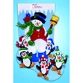 Image of Design Works Crafts Penguin Party Felt Stocking Christmas Craft Kit